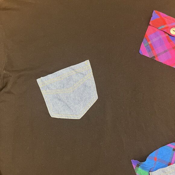 Vintage Carole Little Novelty Tunic Top Dress Size M Patchwork Multi Pockets EUC - Picture 9 of 16